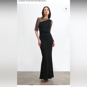 Marcella Valeria Dress. A Chic Black One-Shoulder Gown